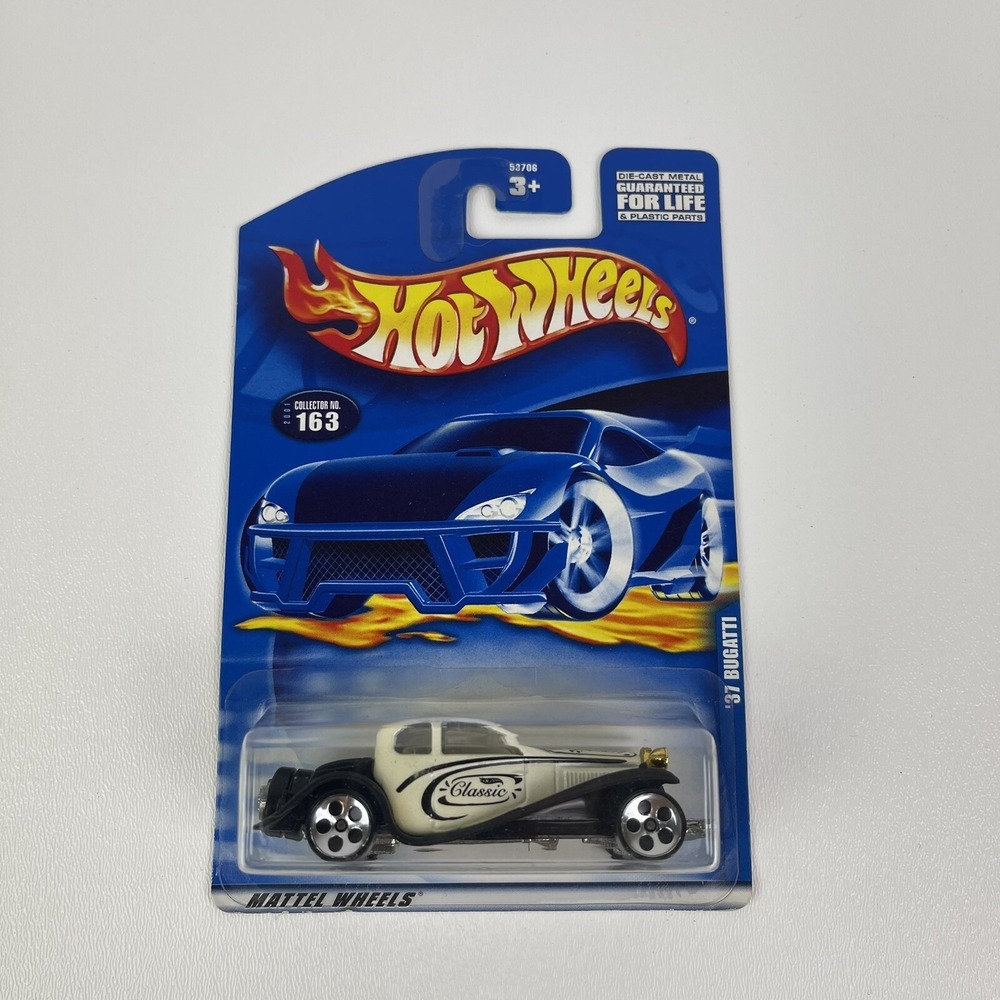 Hot Wheels 1937 Bugatti 2001 Edition Pearl White New Diecast 163 Double Tampo - Picture 1 of 6